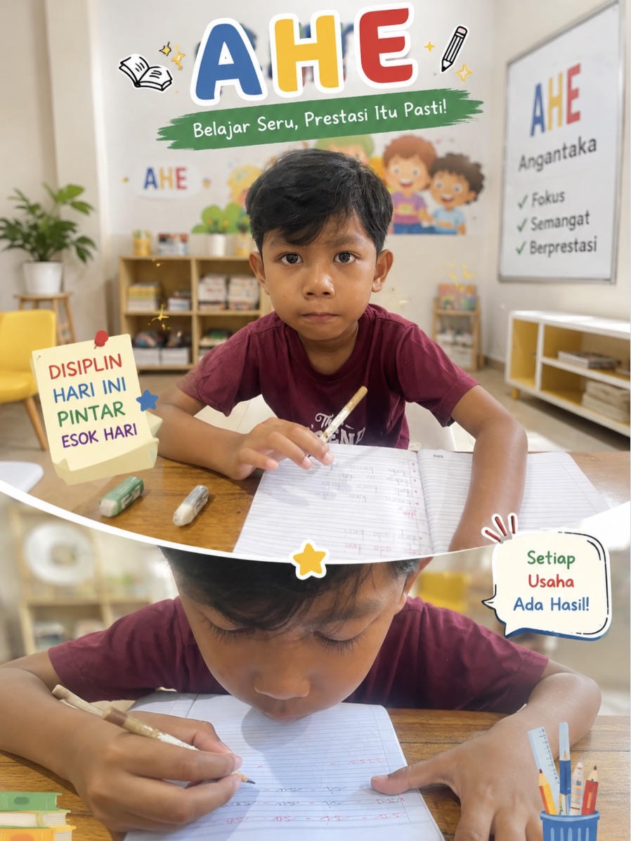 Siswa AHE Angantaka bersemangat belajar menulis di kelas